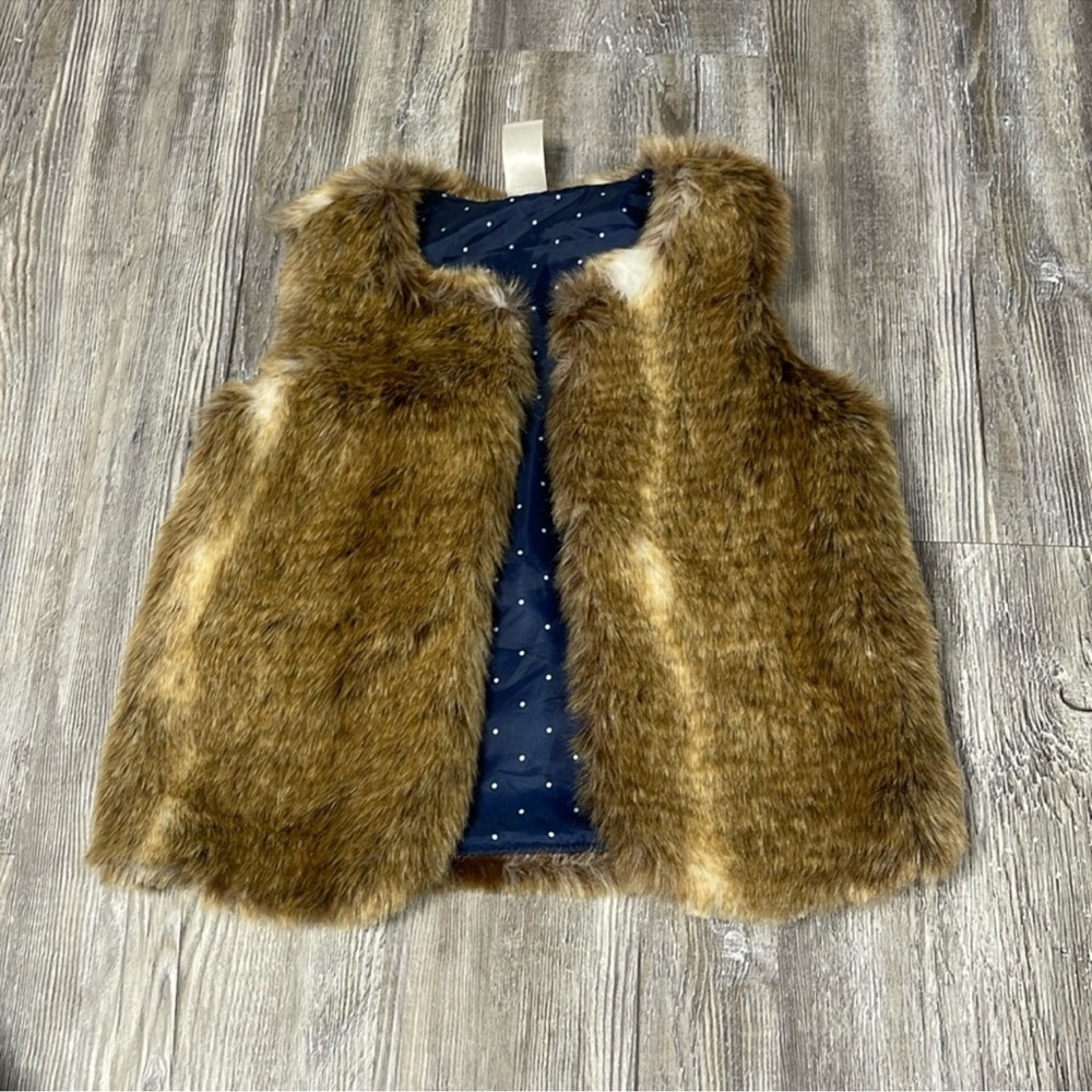 OshKosh B'gosh Tan Faux Fur Vest
